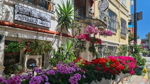 A hotel facade with balconies adorned with flowers and a sign reading "Ocean's 7 Hotel". - Oceans 7 Hotel  (Istanbul)