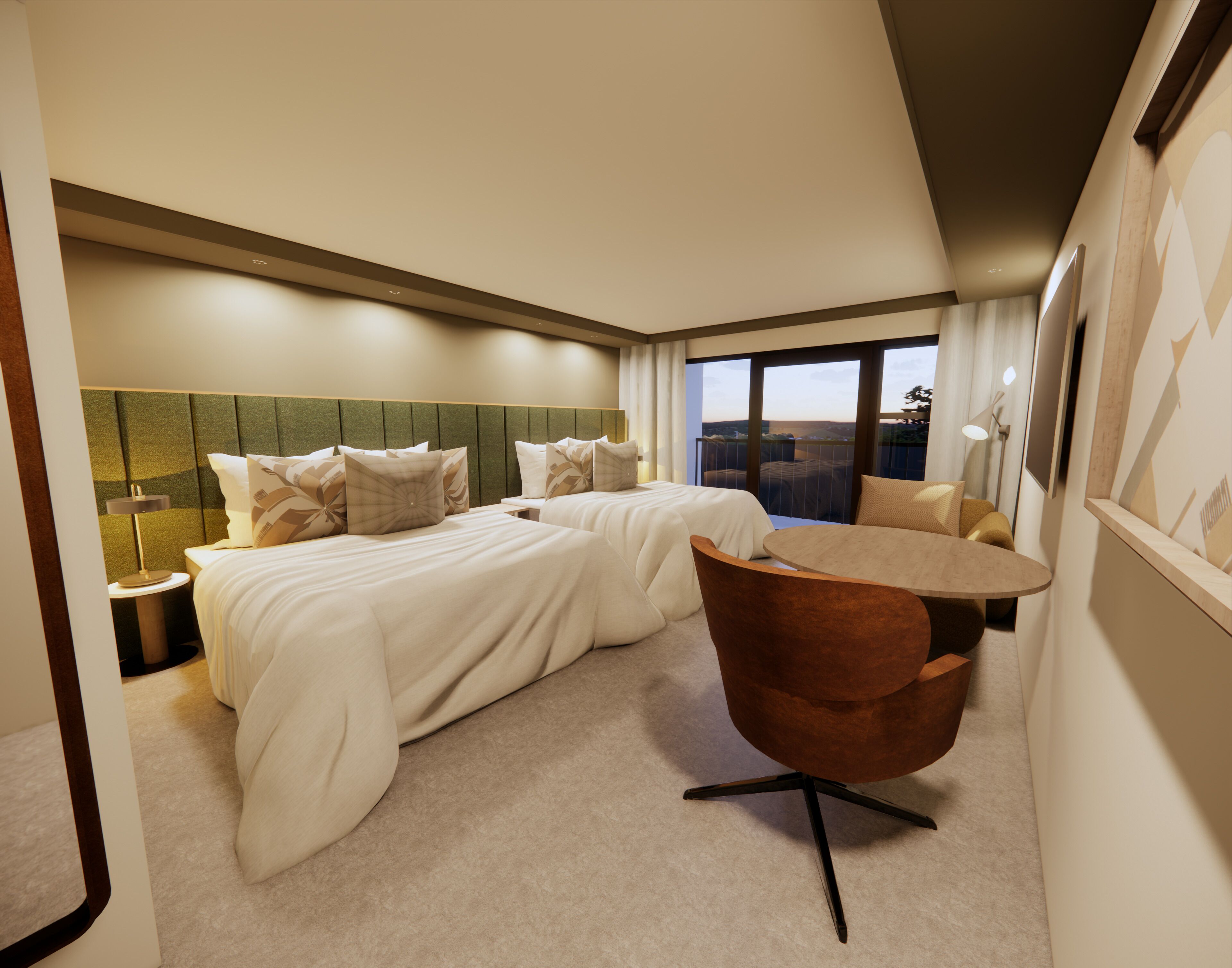 豪華雙人或雙床房 | 客房內保險箱、遮光布/窗簾、隔音、熨斗/熨衣板