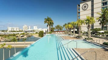 Outdoor pool, open 7:00 AM to 10:00 PM, cabanas (surcharge)