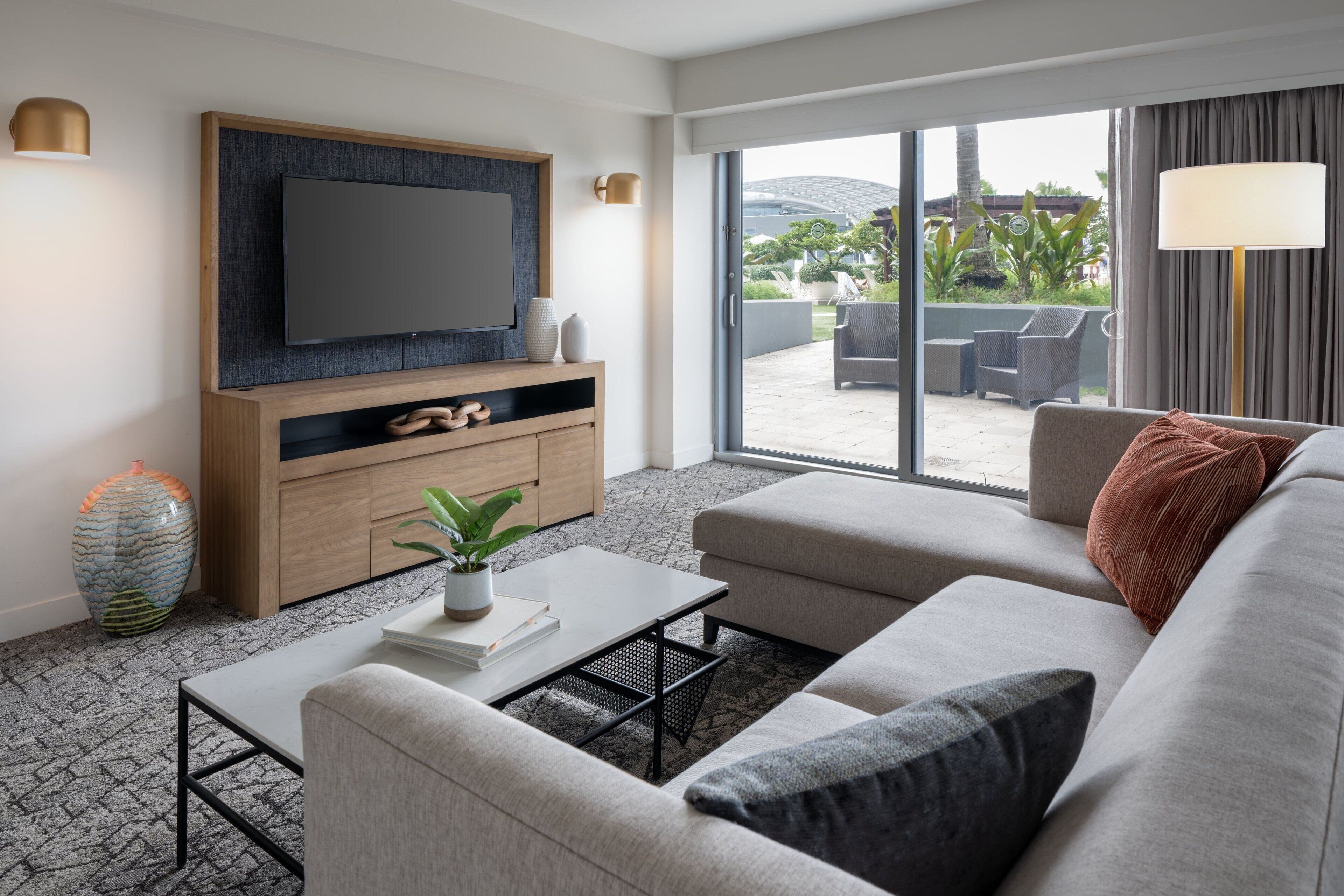 suite, 1 bedroom | living area | 55-inch led tv with cable channels, tv