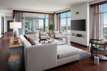Presidential Suite, 2 Bedrooms, Bay View | Living area | 55-inch LED TV with cable channels, TV at Sheraton Puerto Rico Resort & Casino
