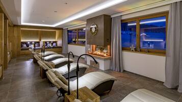 Sauna, steam room, body treatments, hot stone massages, body wraps