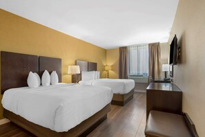 Premium bedding, down comforters, in-room safe, desk