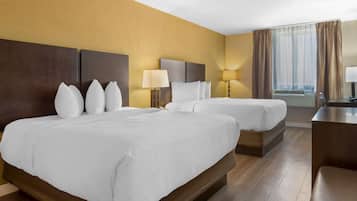 Premium bedding, down comforters, in-room safe, desk