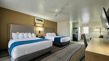 Standard Double Room, 2 Queen Beds | Desk, laptop workspace, soundproofing, iron/ironing board