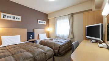 Standard Twin Room, 2 Twin Beds, Non Smoking | Premium bedding, desk, blackout drapes, iron/ironing board