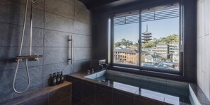 Suite Room with Private Bathroom - Temple View, Non Smoking | Bathroom | Free toiletries, hair dryer, slippers, electronic bidet - Asukasou (Nara)