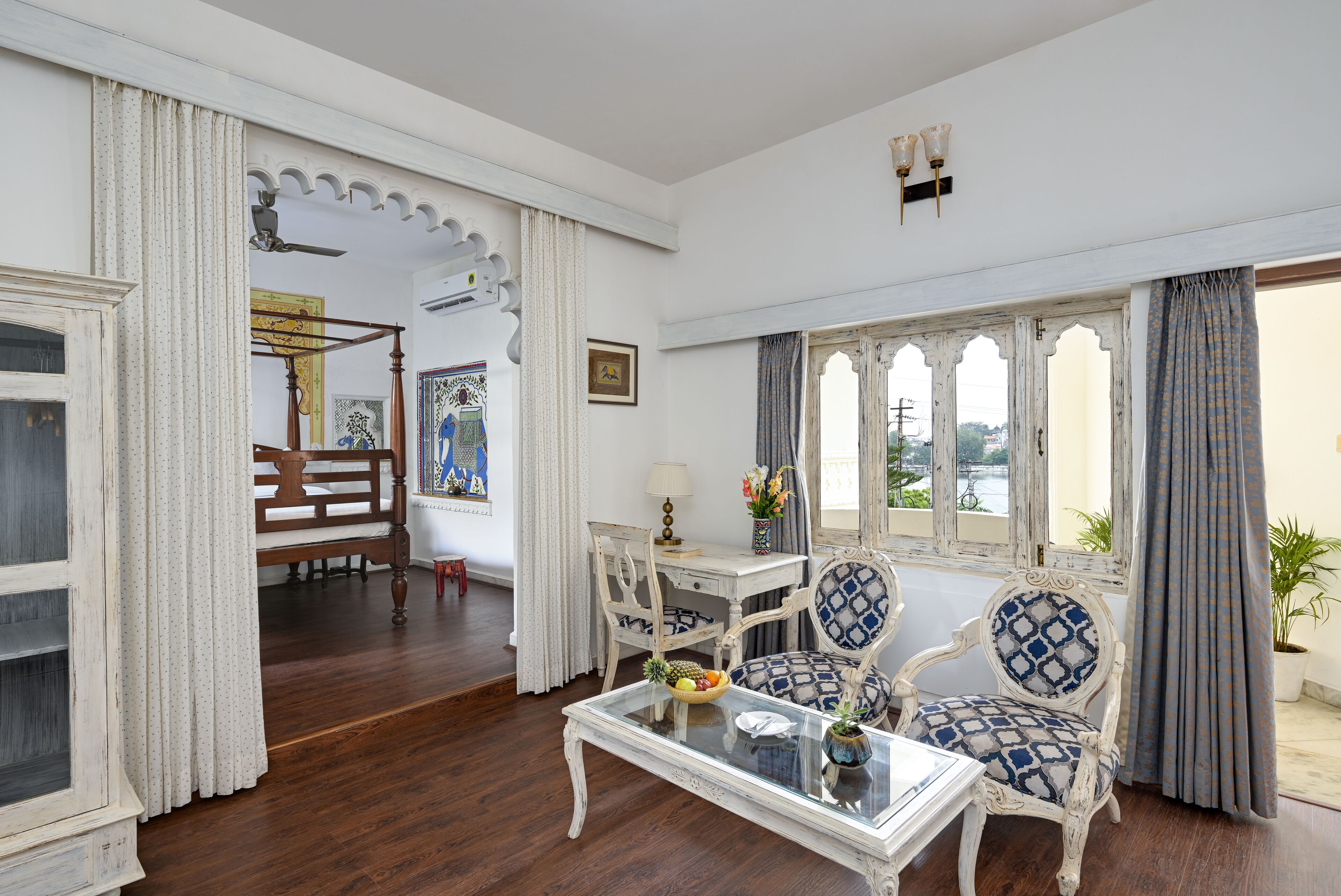 Elephanta Lake view suite with balcony | Premium bedding, in-room safe, individually furnished, desk