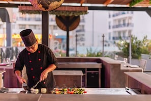 3 restaurants, sushi