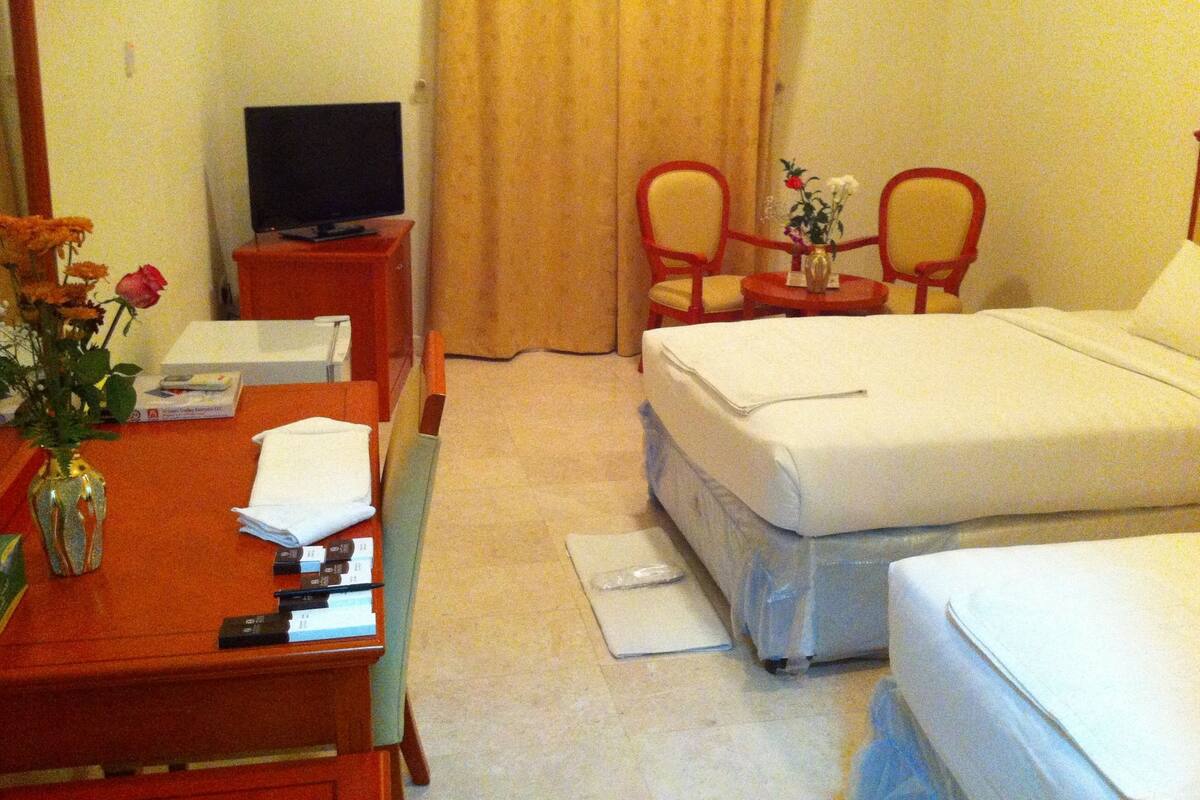 Double Room | Frette Italian sheets, memory foam beds, in-room safe, desk