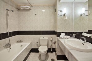 Hair dryer, towels