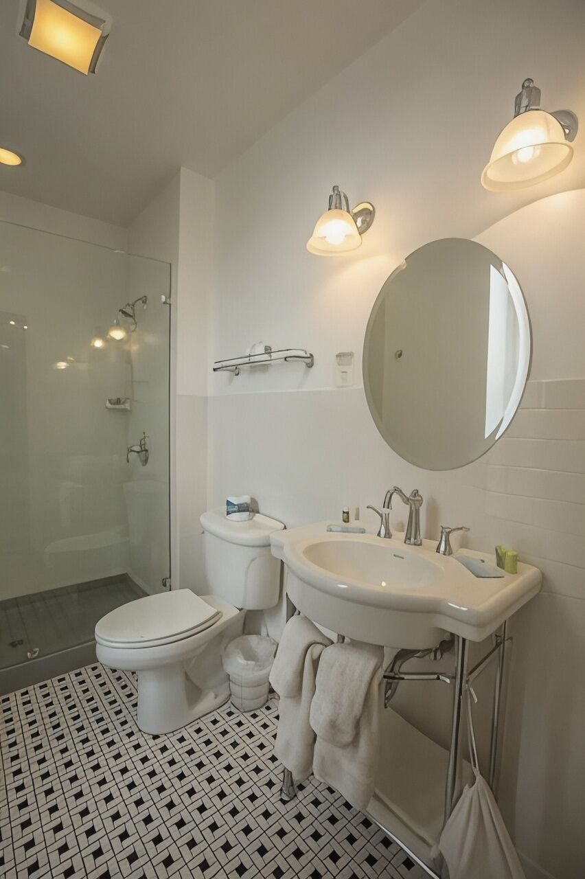 Salle de bain | Douche, séchoir à cheveux, serviettes fournies