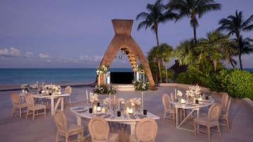 Outdoor wedding area