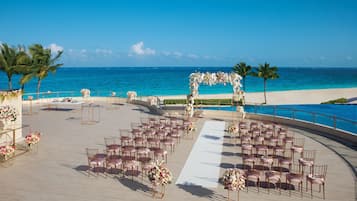 Outdoor wedding area