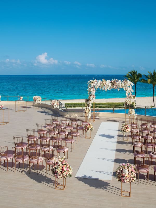 Outdoor wedding area