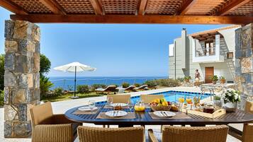 Villa, 3 Bedrooms, Private Pool, Oceanfront (Pitho) | In-room safe, soundproofing, iron/ironing board, free cribs/infant beds