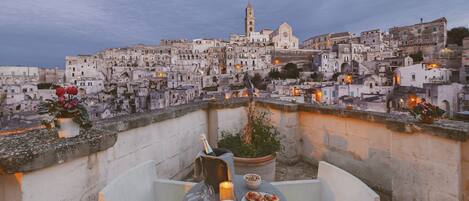 Vue sur la ville depuis l’hébergement