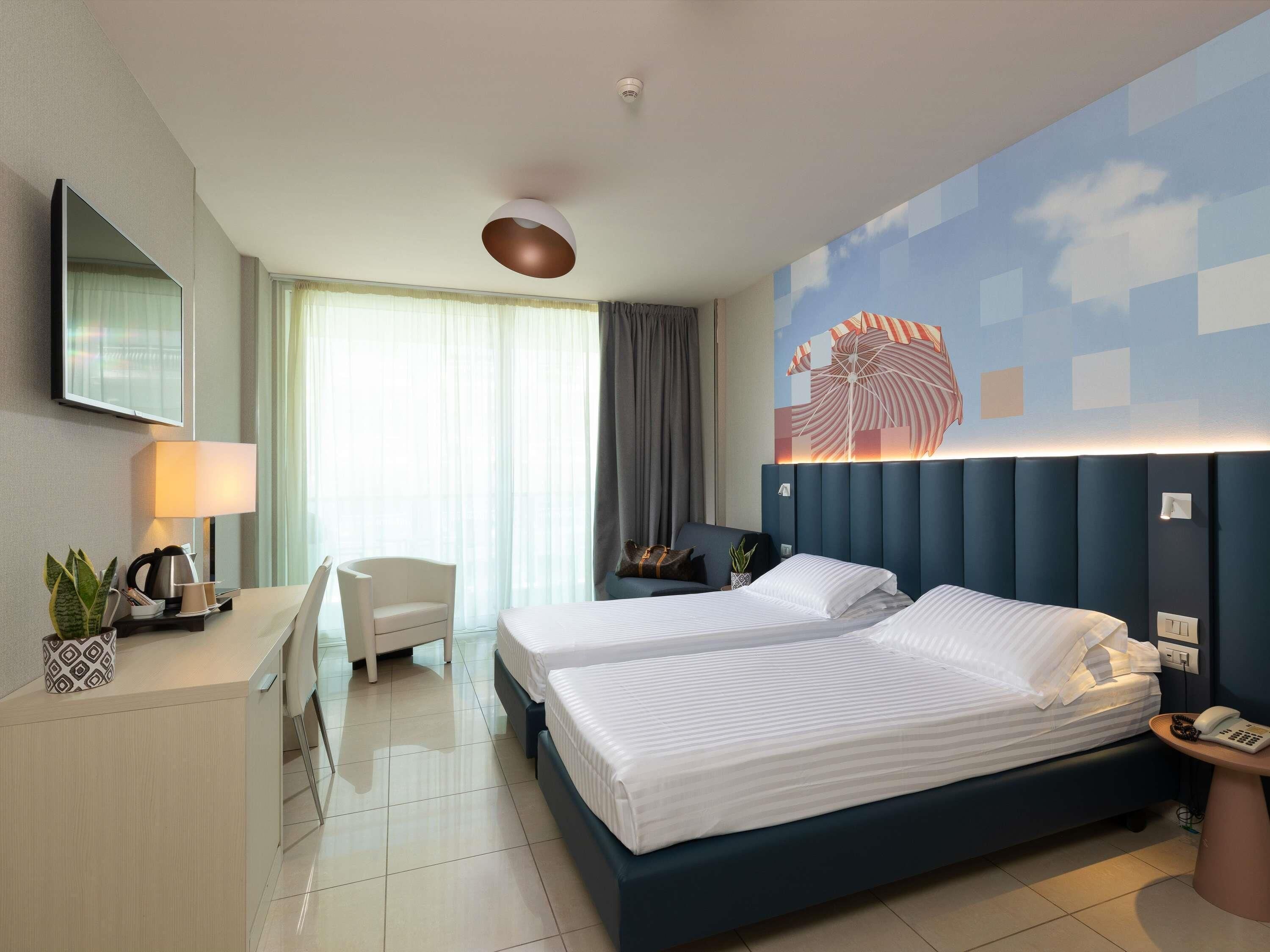 Superior Room, 2 Twin Beds, Terrace, Partial Sea View (side sea view) | Down comforters, pillowtop beds, minibar, in-room safe