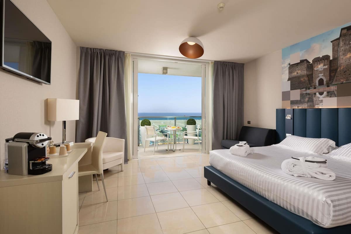 Privilege, Room, Multiple Beds, Sea View | Down comforters, pillowtop beds, minibar, in-room safe