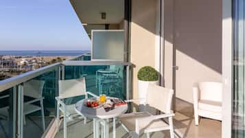 Superior Room, 1 Double Bed with Sofa bed, Terrace, Partial Sea View (side sea view) | Down duvets, pillow-top beds, minibar, in-room safe