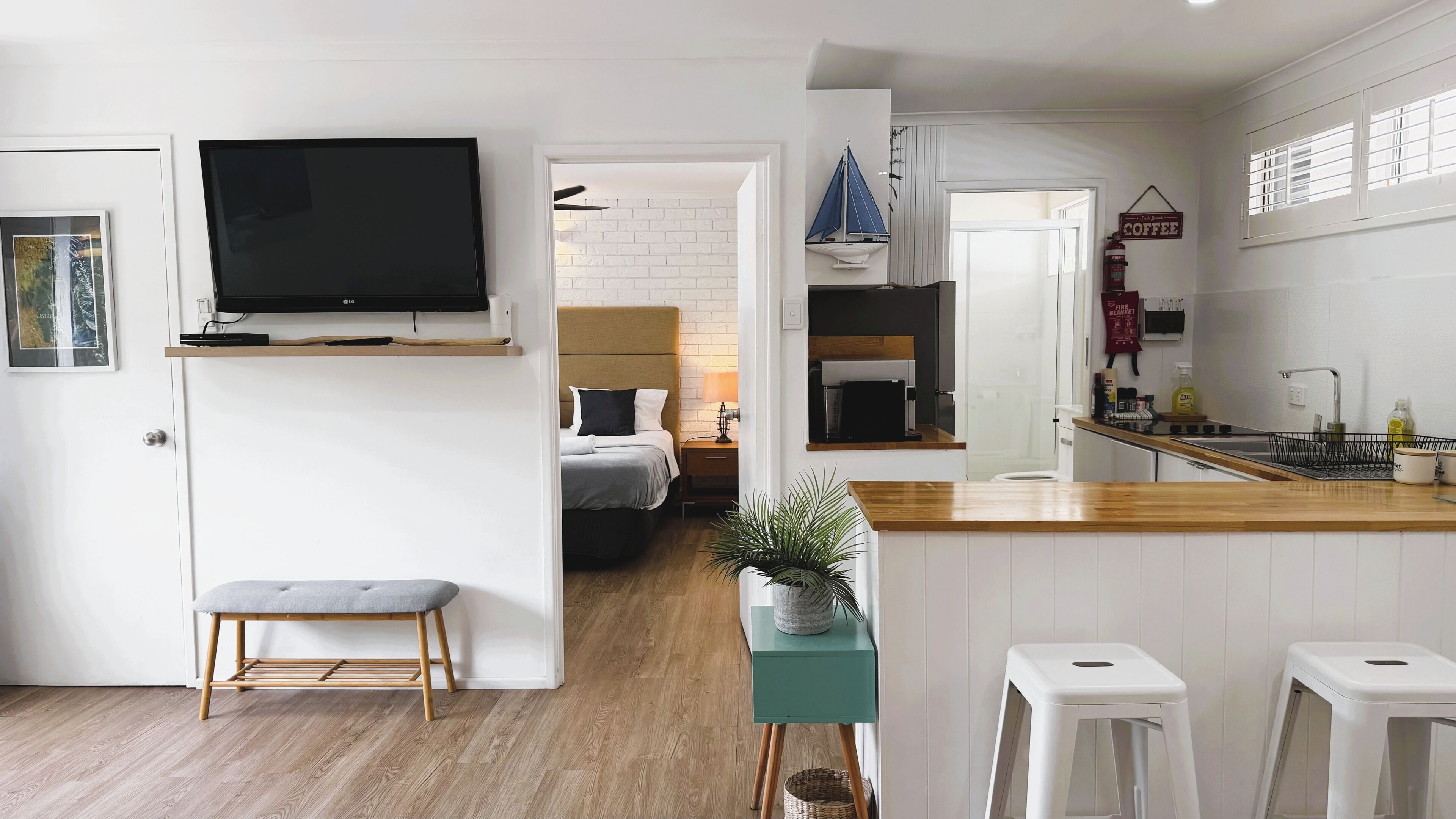 Superior Apartment, 1 Bedroom, Pool View | Private kitchen | Espresso maker, coffee/tea maker, electric kettle, dining tables