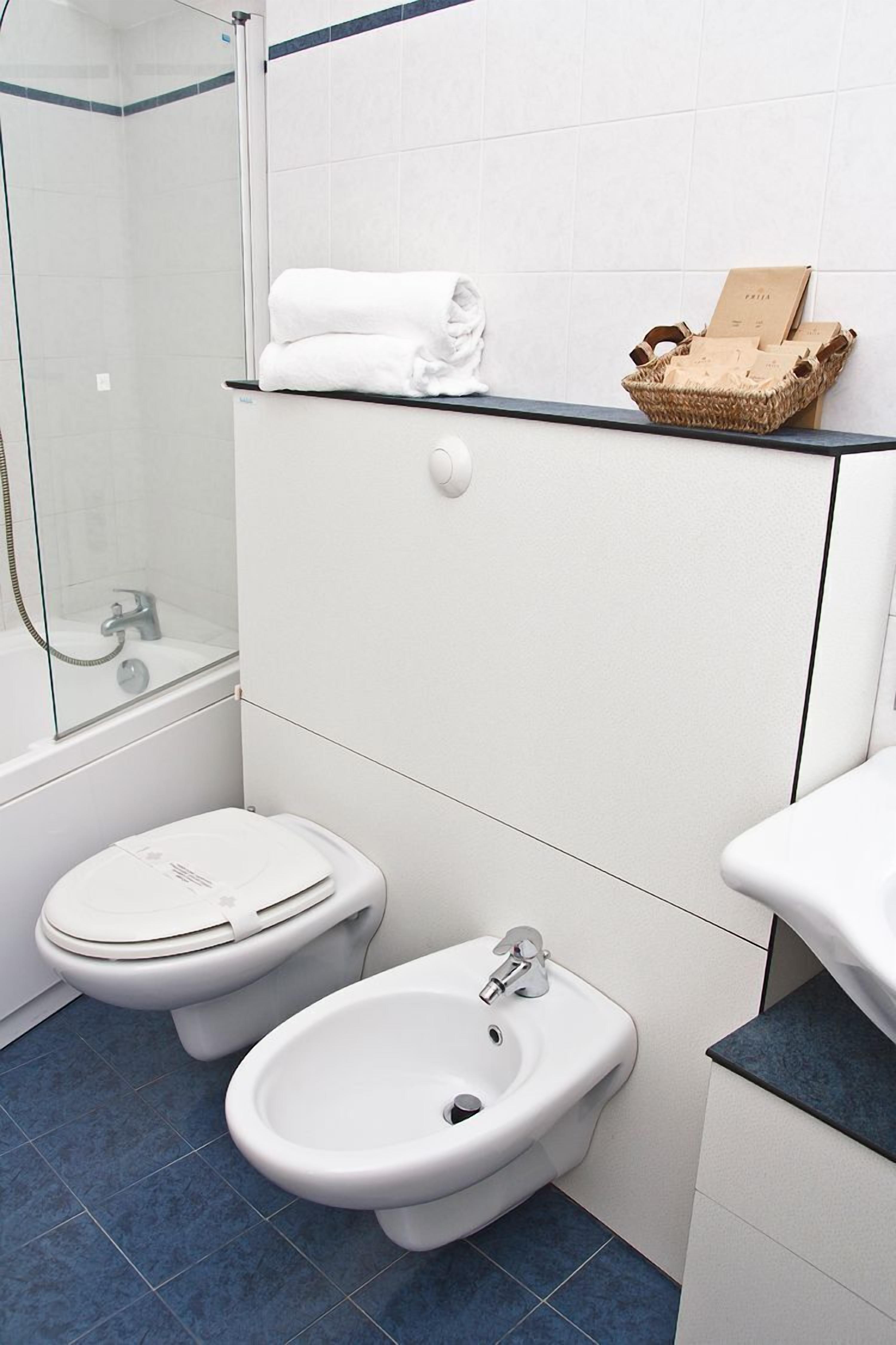 economy double room | bathroom | combined shower/bathtub, free toiletries, hair dryer, bidet