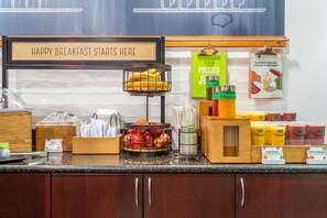 Gratis frukost med självservering varje dag