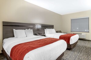 In-room safe, desk, laptop workspace, soundproofing