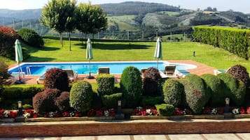 Outdoor pool, open 10:30 AM to 7:30 PM, pool umbrellas, sun loungers