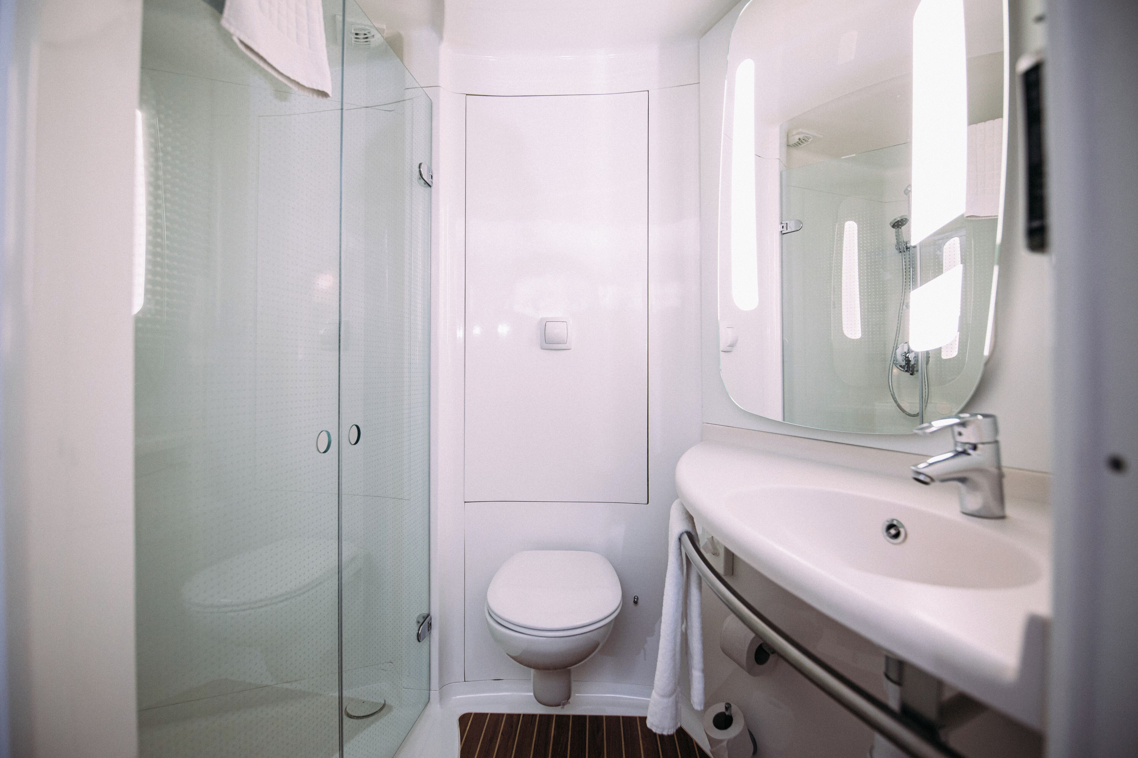 room, 1 double bed, accessible (accessible) | bathroom | shower, eco-friendly toiletries, hair dryer, towels