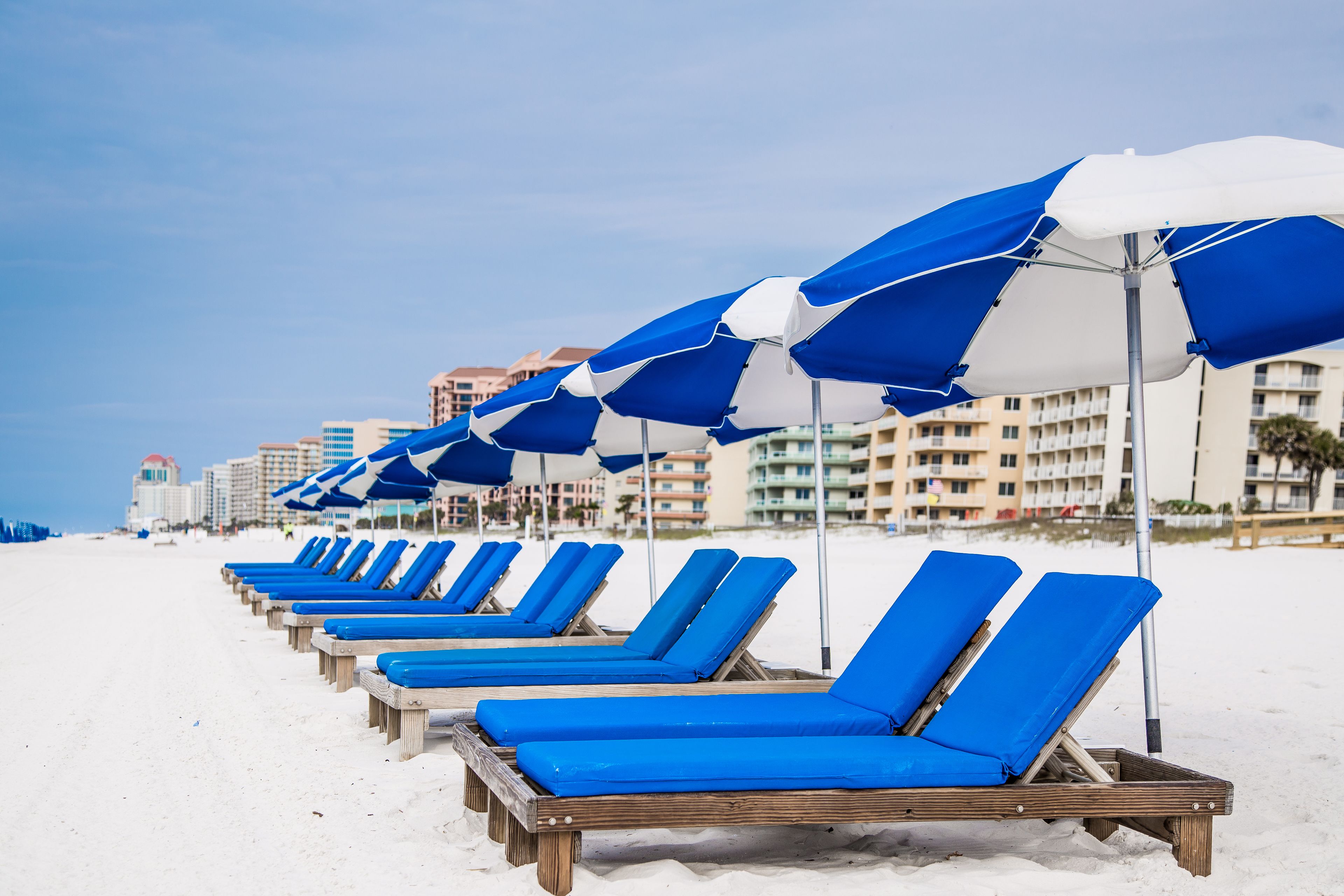 On the beach, white sand
