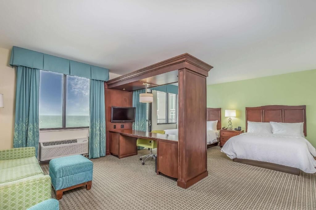 In-room safe, laptop workspace, blackout curtains, iron/ironing board