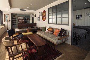 Suite, Nichtraucher (The Knot) | Individuell dekoriert, individuell eingerichtet, Bügeleisen/Bügelbrett