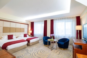 Chambre Deluxe (Deluxe Room) | Draps en coton égyptien, literie de qualité, couette en duvet, minibar