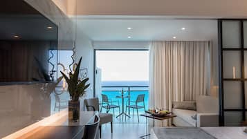 Chambre Deluxe Double ou avec lits jumeaux, vue mer | Vue de la chambre