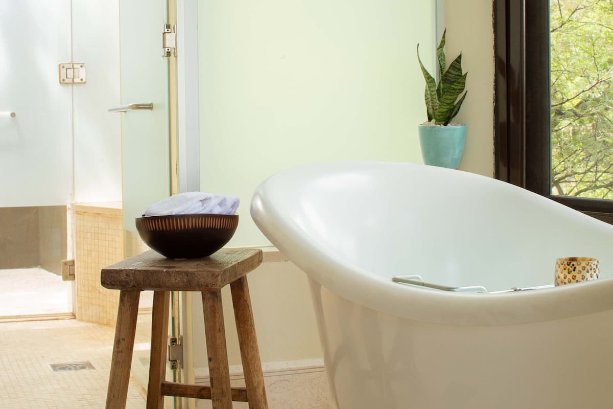 free toiletries, hair dryer, bathrobes, slippers