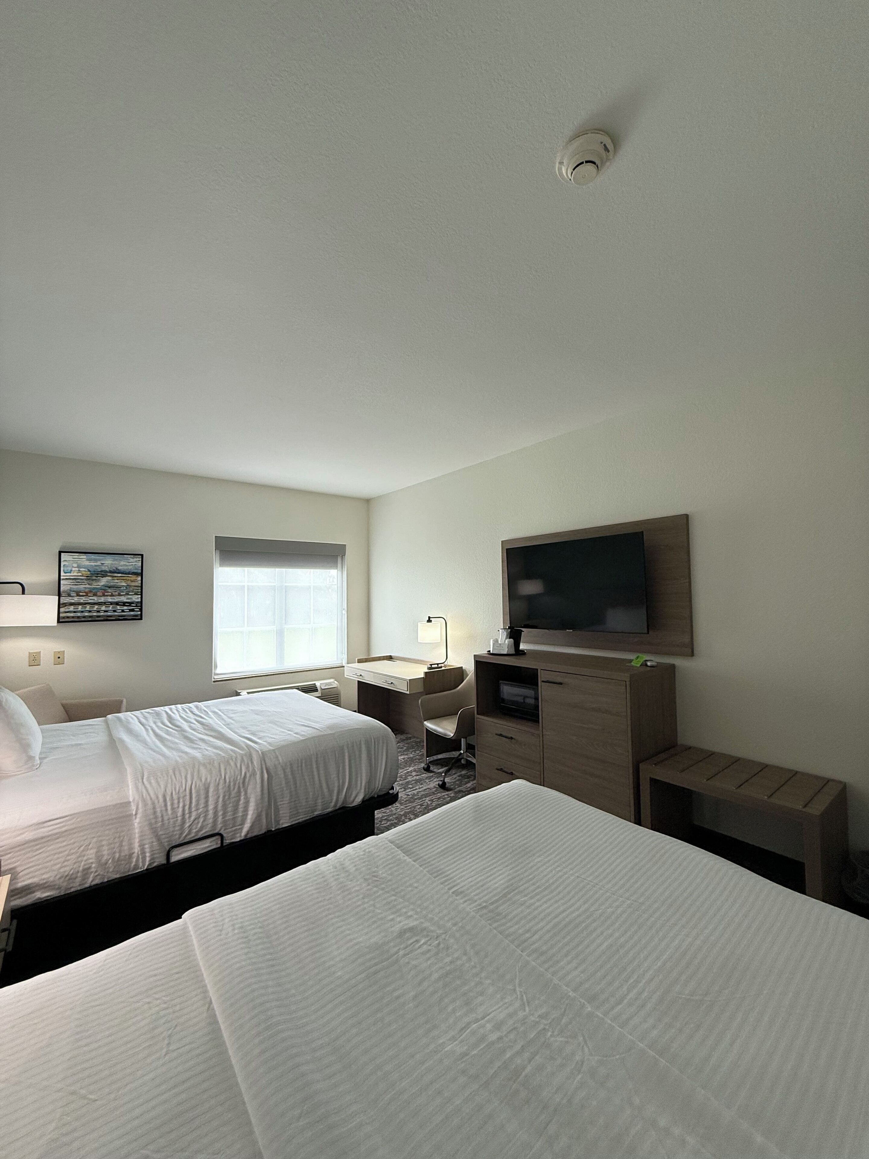 room, 2 queen beds, non smoking | premium bedding, desk, laptop workspace, soundproofing