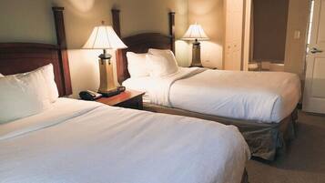 Premium bedding, desk, blackout drapes, iron/ironing board