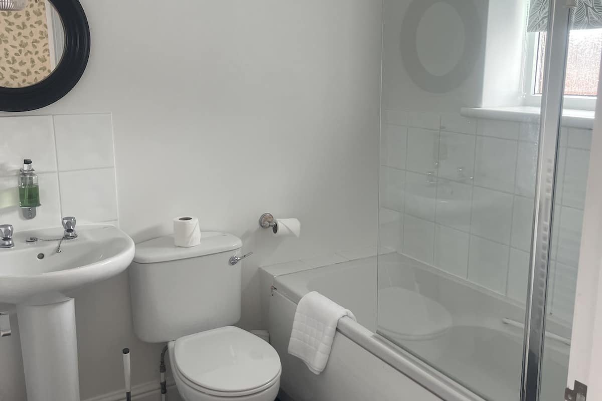 double room | bathroom | hair dryer, towels