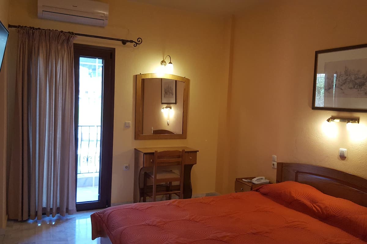 double room (meteora view ) | desk, laptop workspace, blackout curtains, free wifi