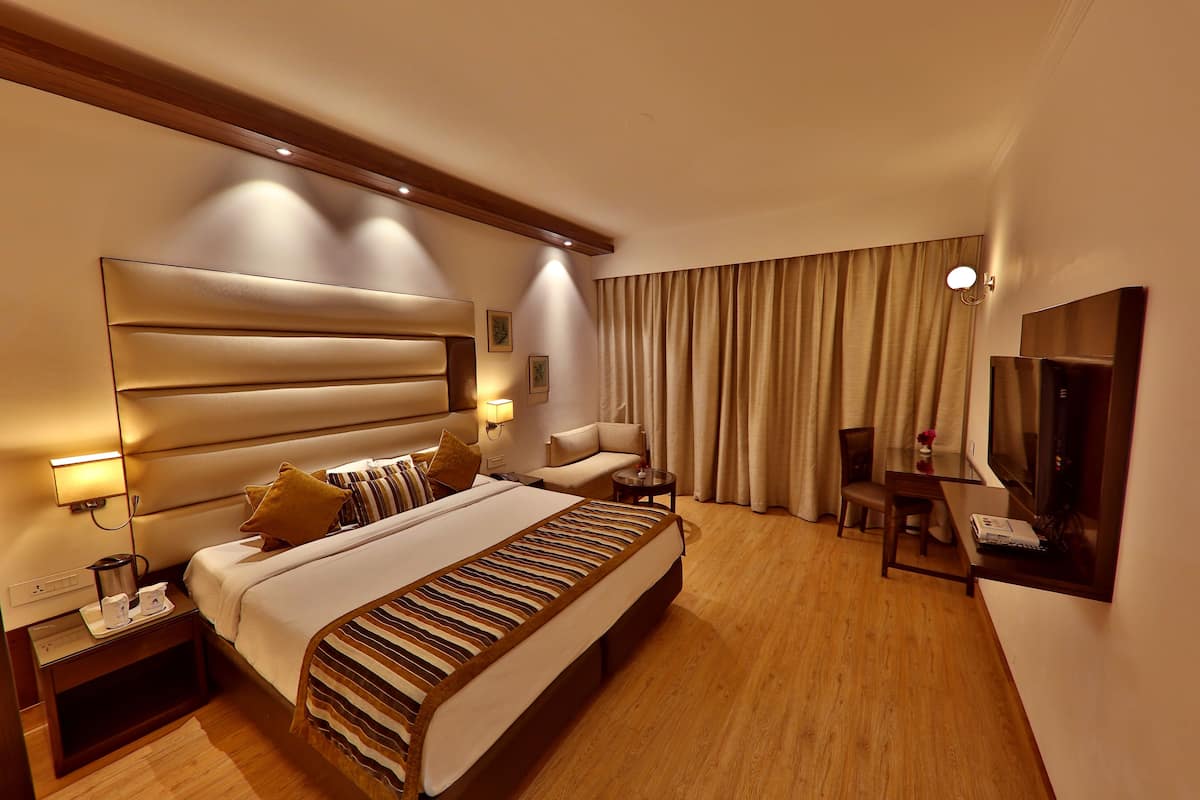 Habitación Deluxe, 1 cama matrimonial | Caja de seguridad en la habitación, camas extra y wifi gratis