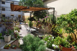 Overnatningsstedets indgangsparti