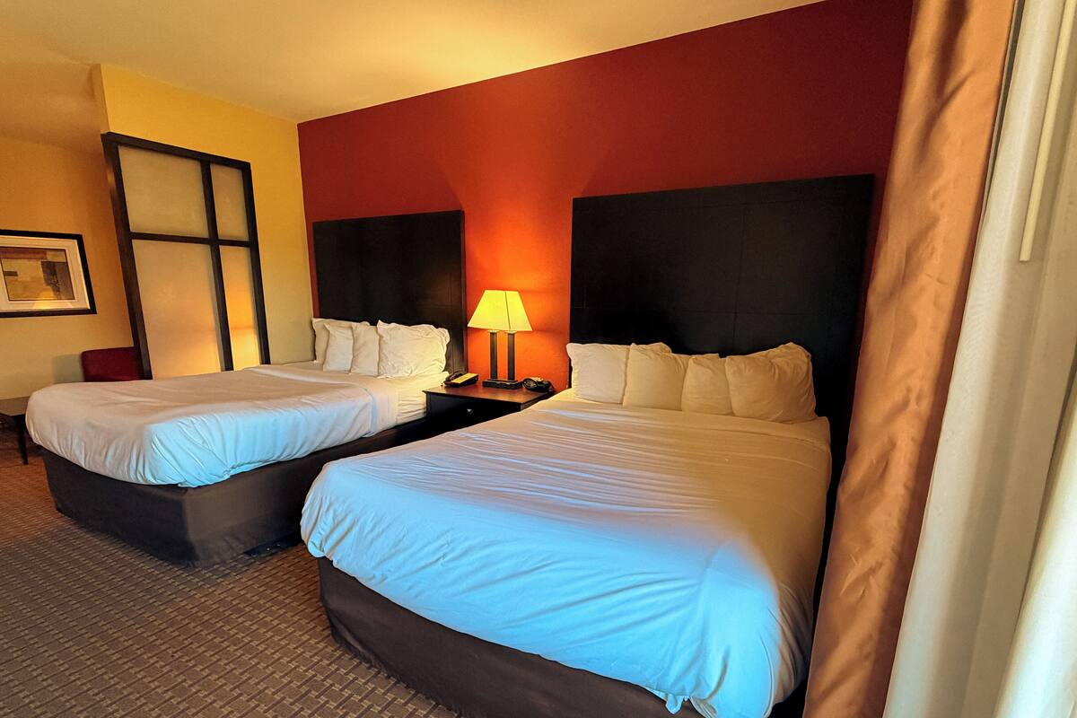 Premium bedding, pillow-top beds, in-room safe, desk