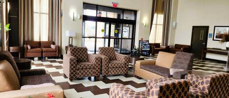 Área de estar no saguão