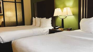 Premium bedding, Select Comfort beds, individually furnished, desk