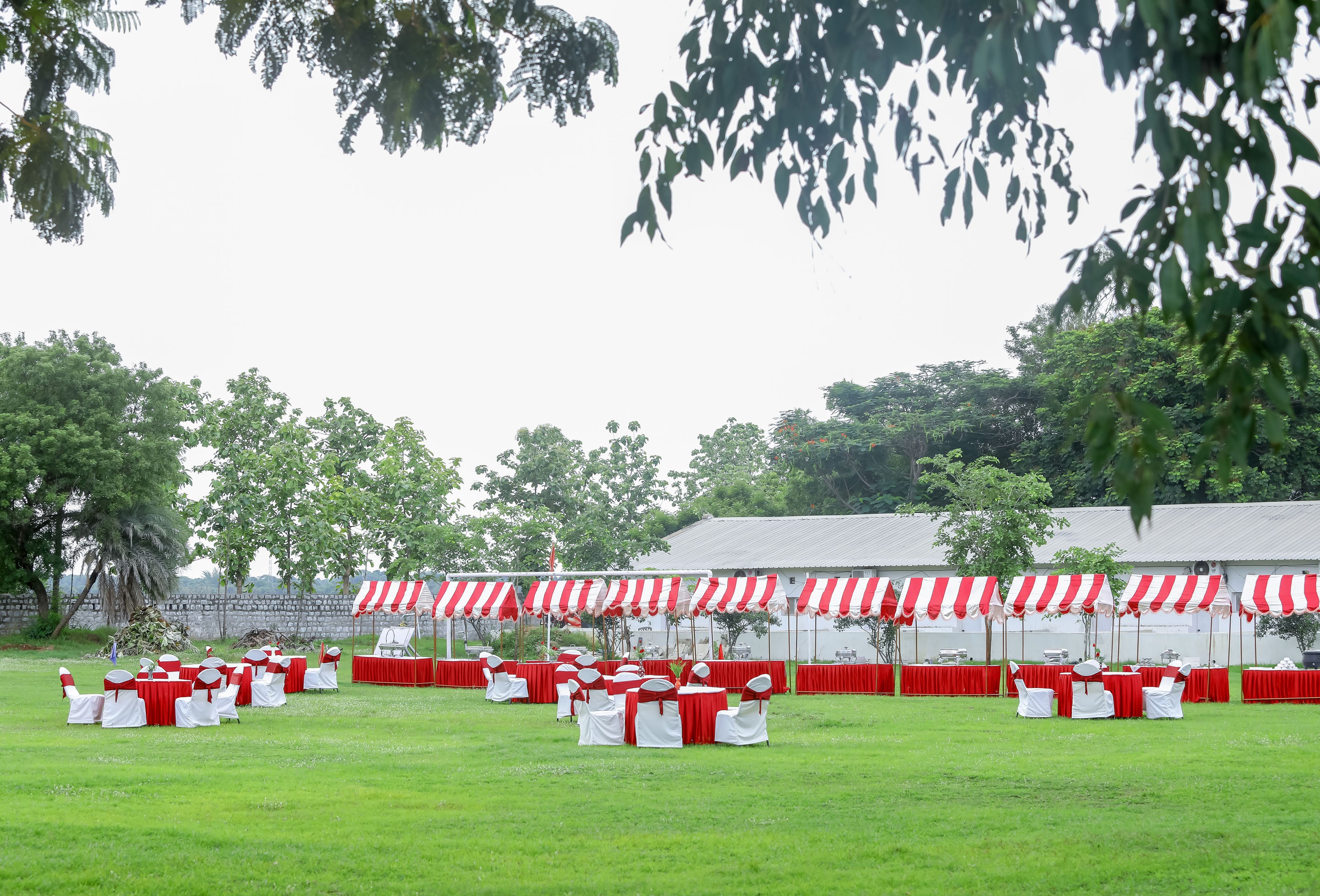 Outdoor wedding area