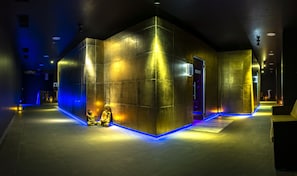 Sauna seca, banheira de hidromassagem, sauna a vapor