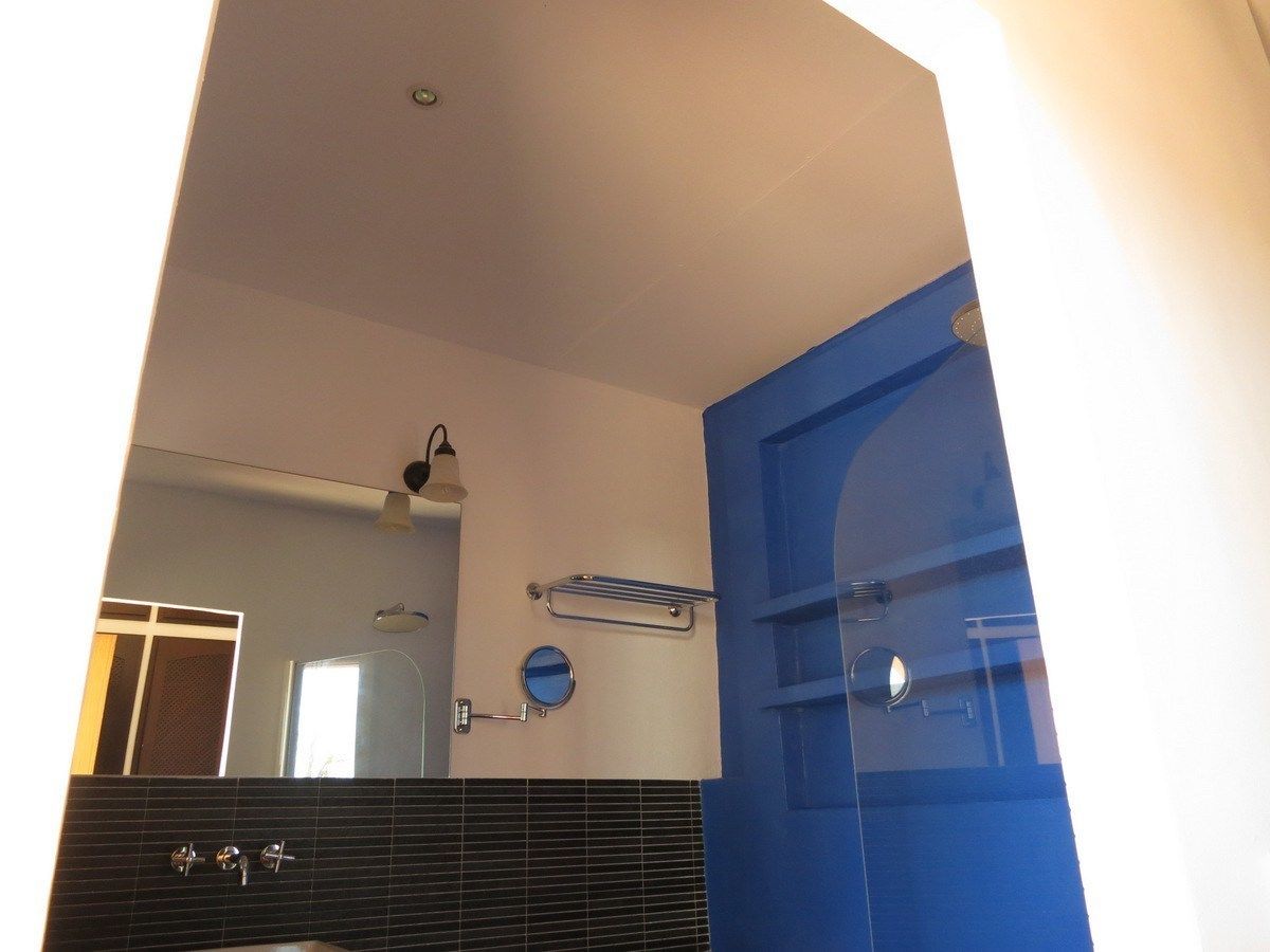 hair dryer, bidet, towels