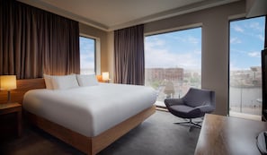 In-room safe, desk, laptop workspace, blackout drapes
