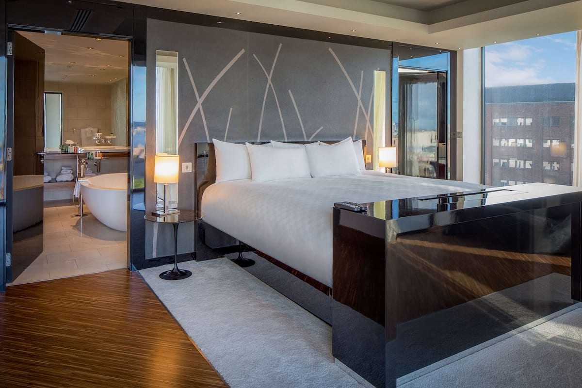 In-room safe, desk, laptop workspace, blackout curtains